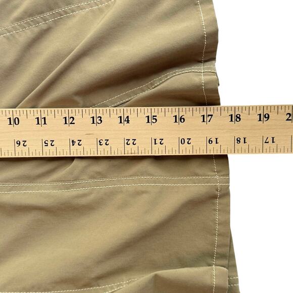 Athleta Pleated Tan Skirt with Shorts Women's 2P Zipper and Button Closure - Picture 8 of 11